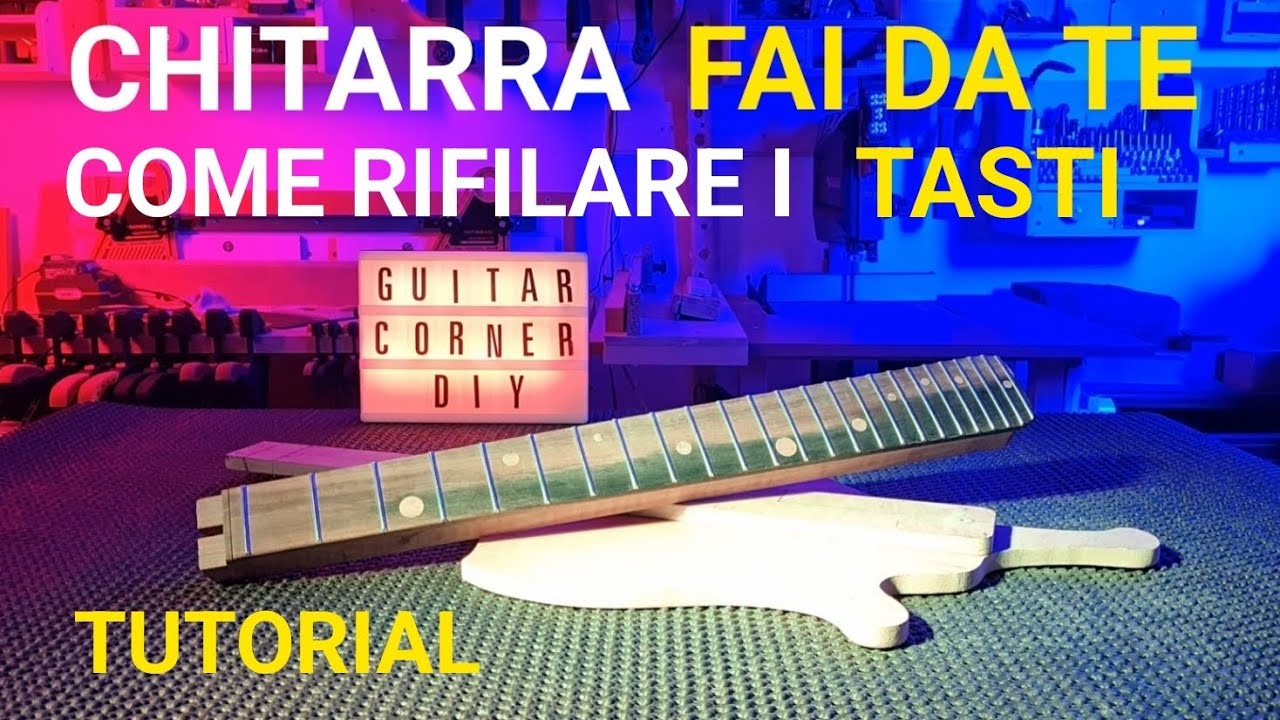 CHITARRA FAI DA TE - Come rifilare i bordi dei tasti #faidate #chitarra #diy #liuteria #tutorial