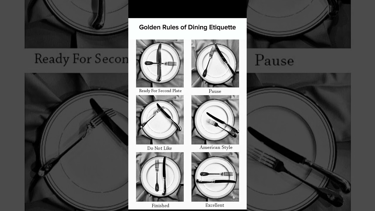 6 Golden Rules of Dining Etiquette|Table Manner Everyone Should Know #rulesofdining #diningetiquette