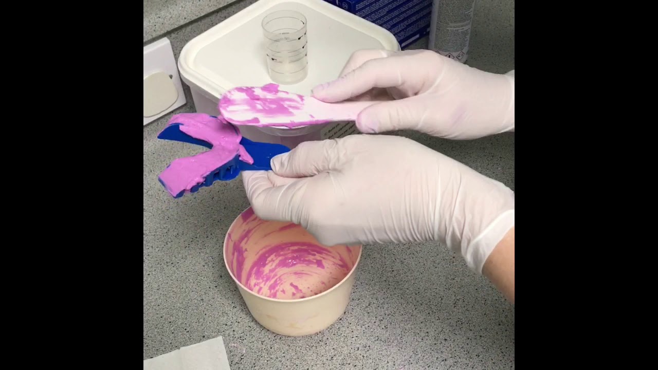 Mixing Alginate.