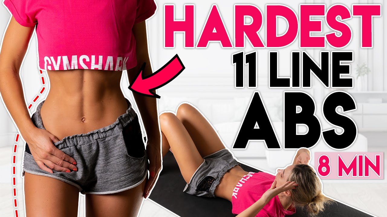 САМАЯ ЖЕСТКАЯ 11 ЛИНИЙ ABS 🔥 Ab Ton & Belly Fat Burn | 8 мин. Тренировка