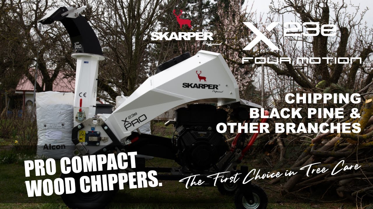 X23e four motion Häcksler / woodchipper. SKARPER® Professional