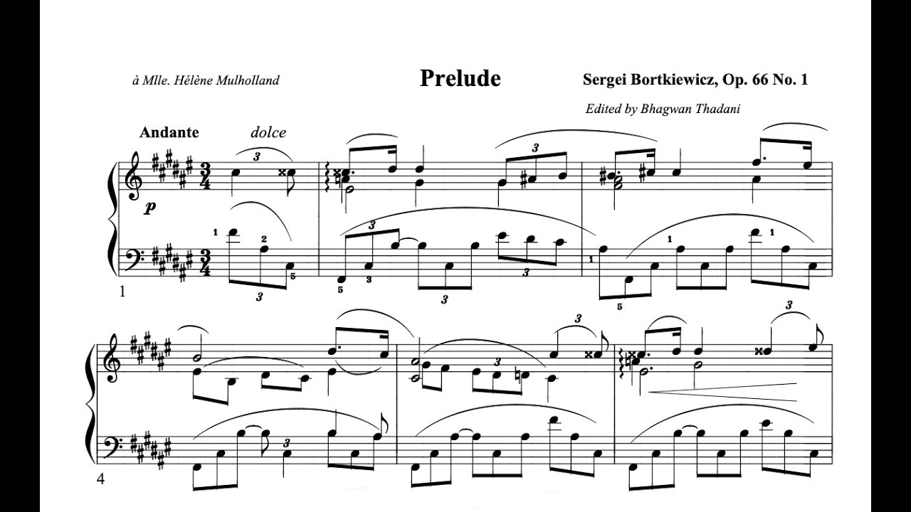 Bortkiewicz - Prelude in F# Major, Op. 66, No. 1 #bortkiewicz