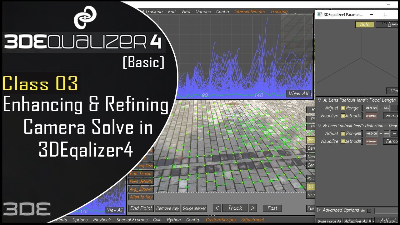 3DEqualizer - Enhancing & Refining  Camera Solve in 3DEqualizer4 [Basic] Class_03 ll Auto Tracking