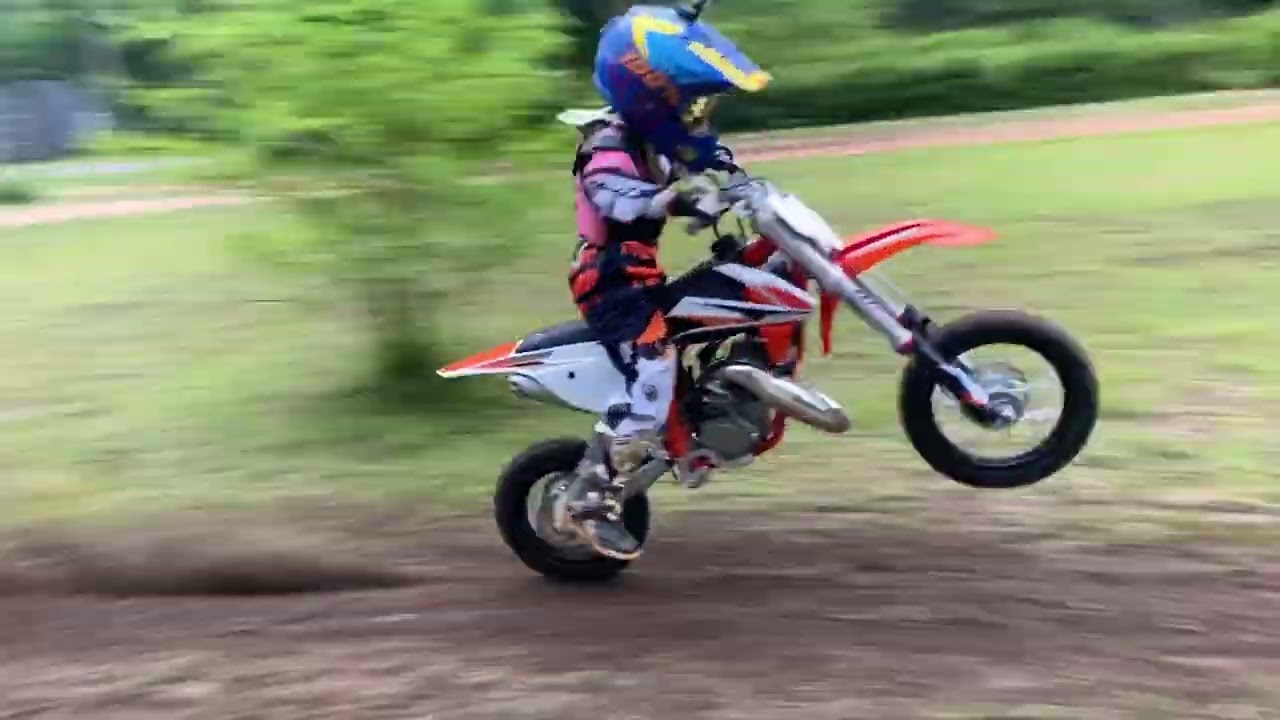 KTM 50 SX wheelie monster!