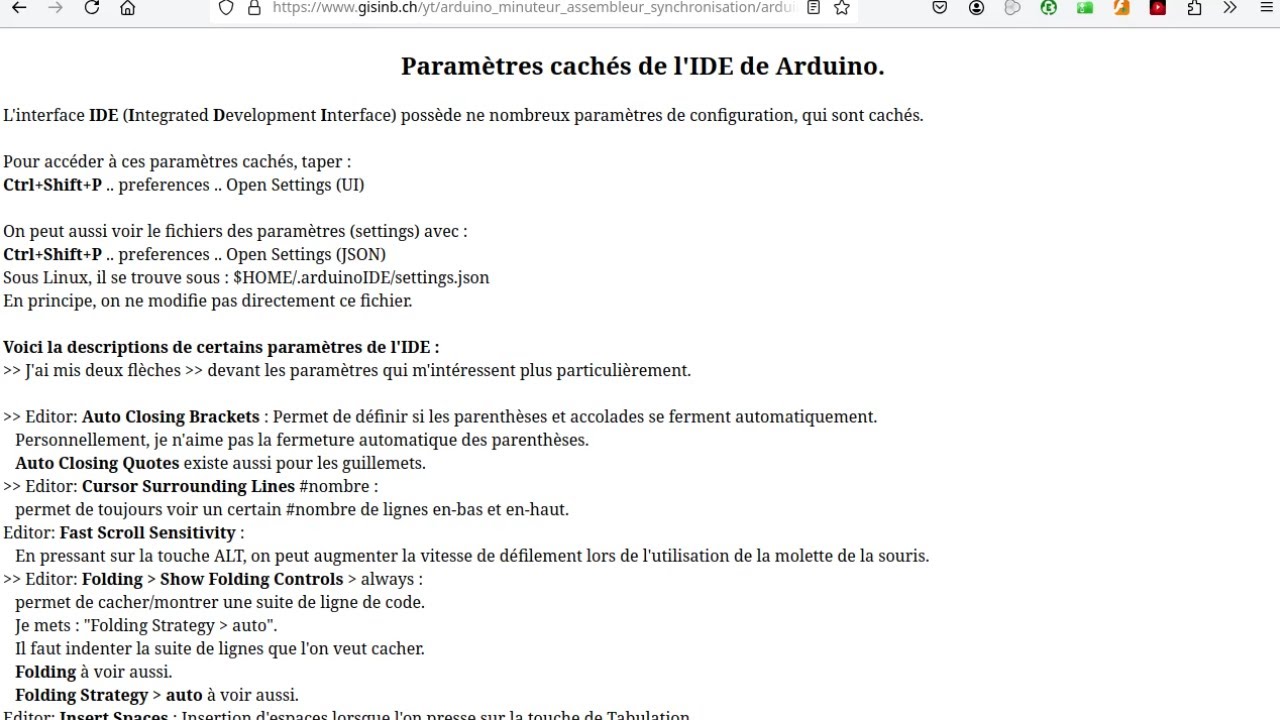 #35 Arduino, Paramètres cachés de l’IDE de Arduino.