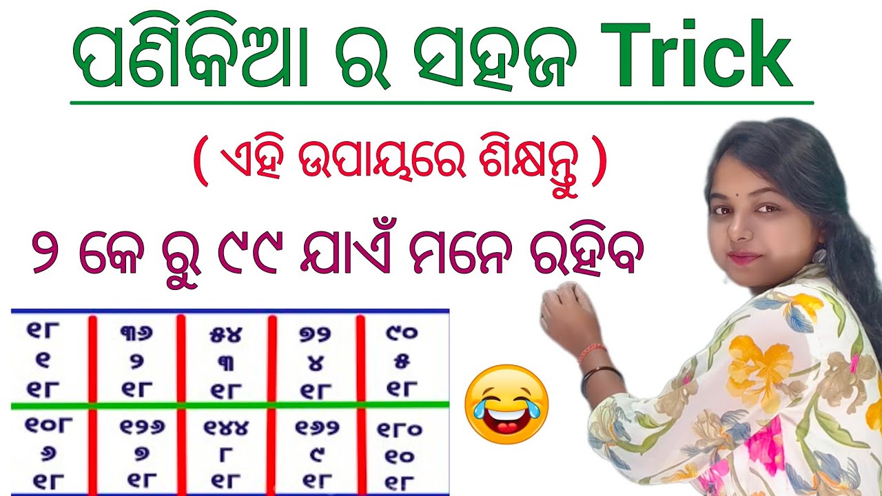 ଗୁଣନ ର ସହଜ ଟ୍ରିକ୍ || ପଣିକିଆ ନ ଘୋଷି ଏମିନ୍ତି ମନେ ରଖନ୍ତୁ || panikia trick odia re