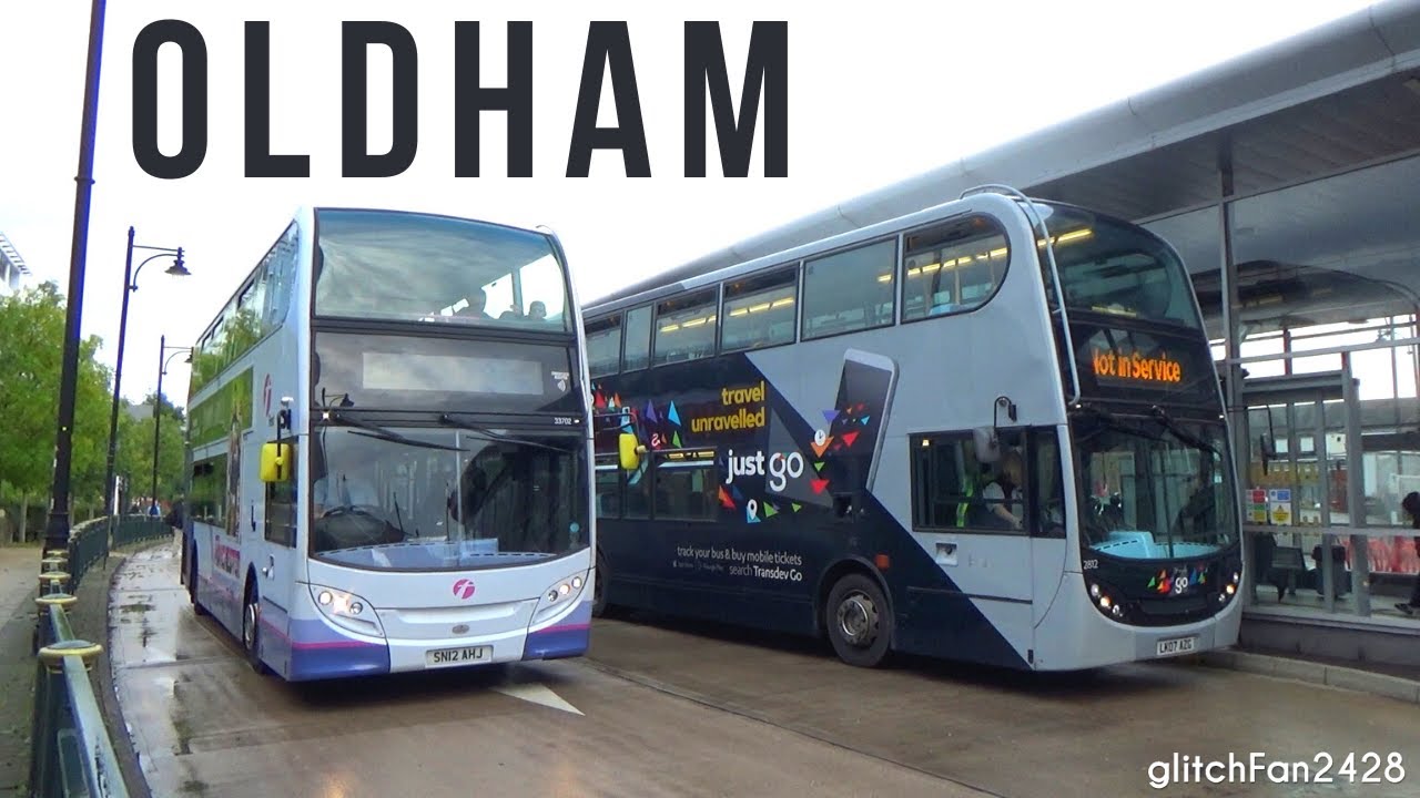 Buses at Oldham Interchange, England 2021