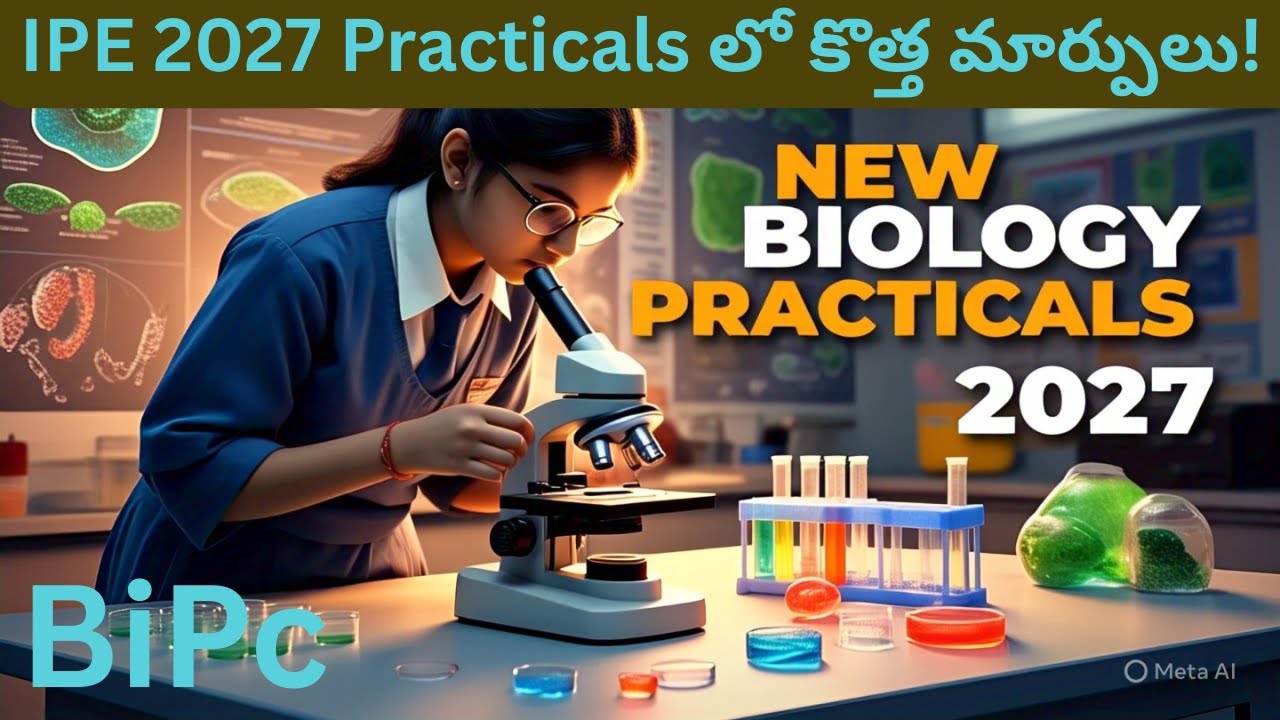 IPE 2027 Biology Practical New Syllabus Explained in Telugu | Full Marking Scheme, Viva Tips