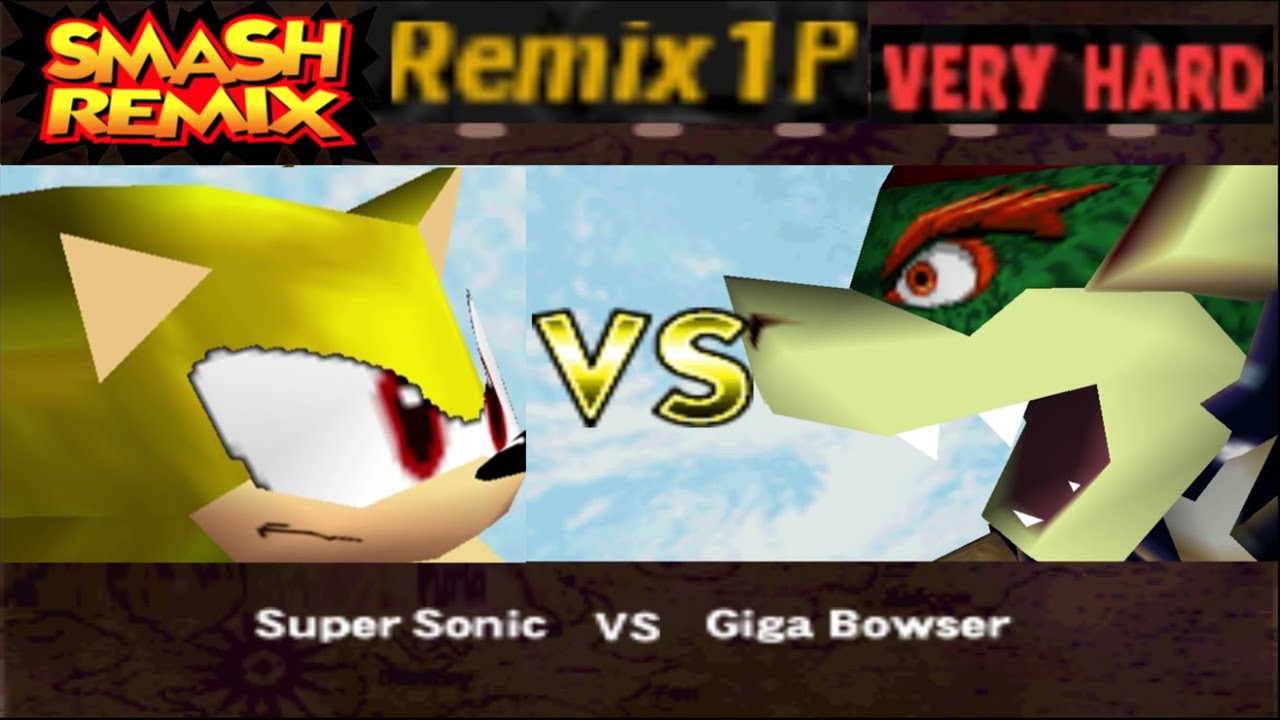 Smash Remix - Classic Mode Remix 1P Gameplay with Giant Super Sonic (VERY HARD)