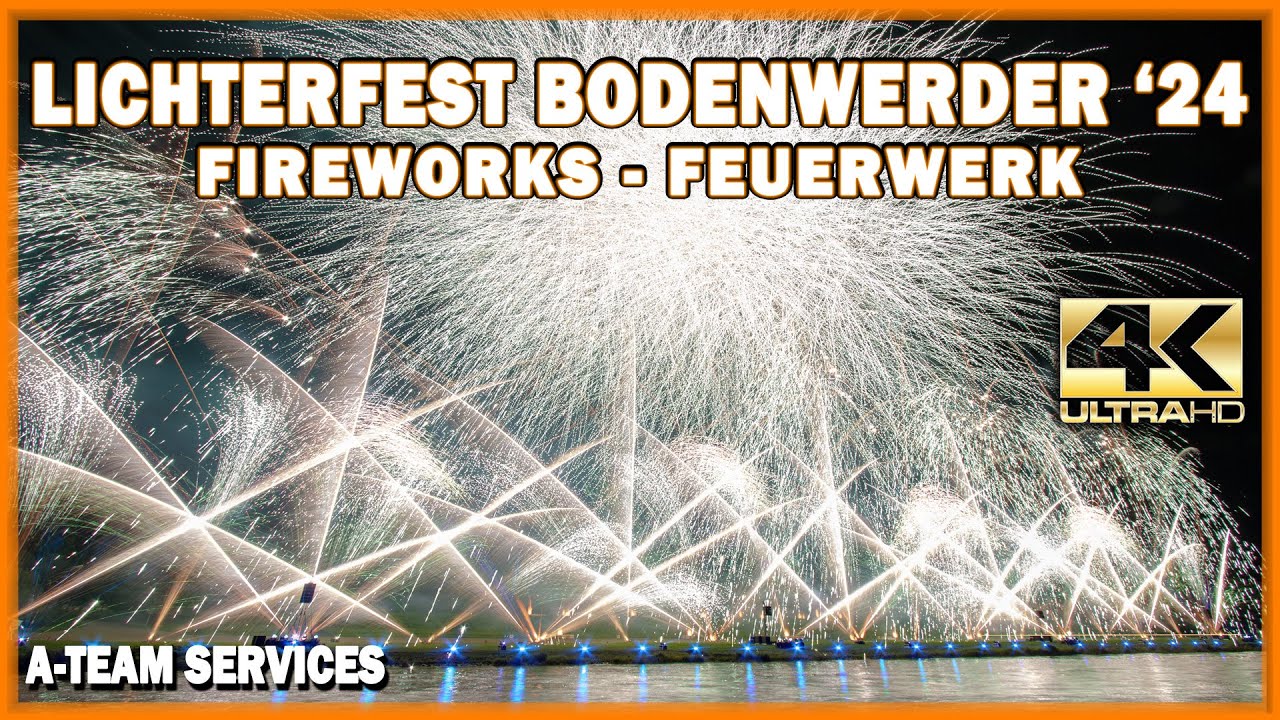 ⁴ᴷ Lichterfest Bodenwerder 2024 - feuerwerk - fireworks - vuurwerk - Lasers - A-team Services