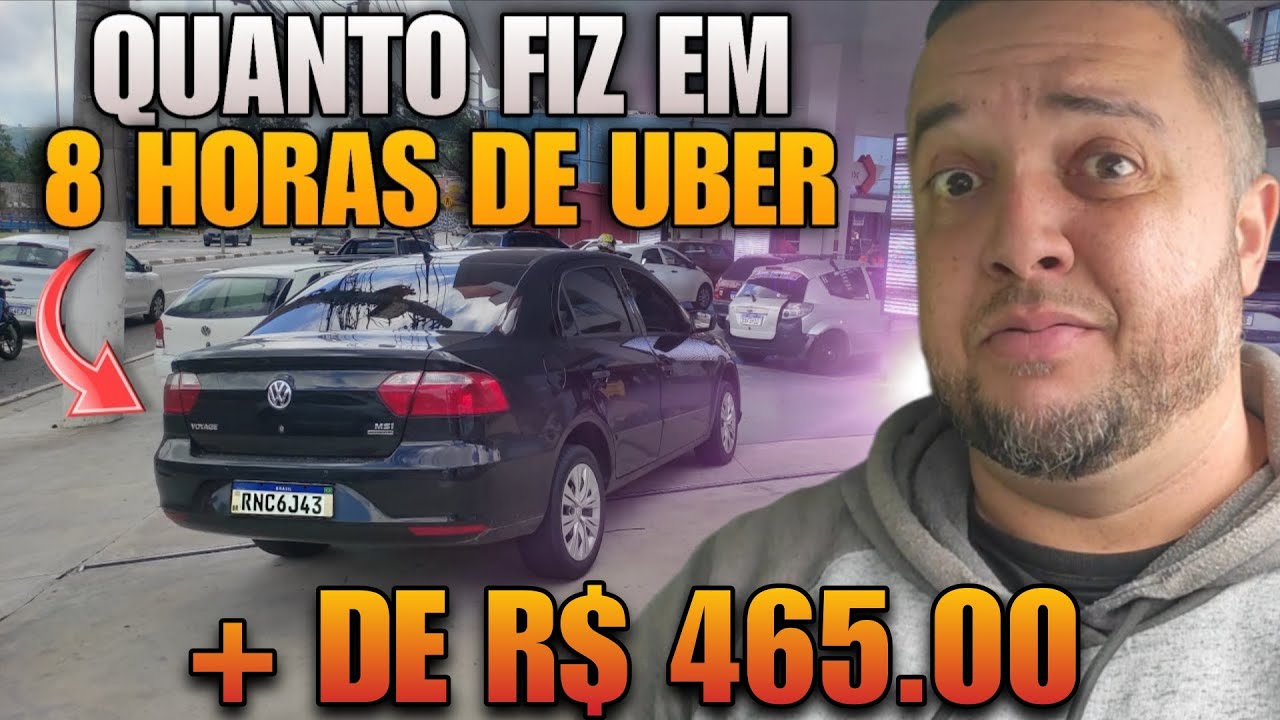 QUANTO DÁ PRÁ FAZER EM 8 HORAS de TRABALHO PELA Uber EM SP 