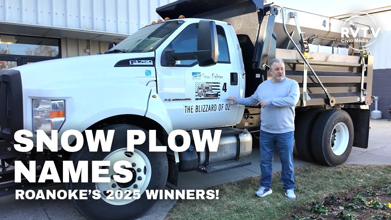 Roanoke's Snow Plows Get Names - 2025 Edition