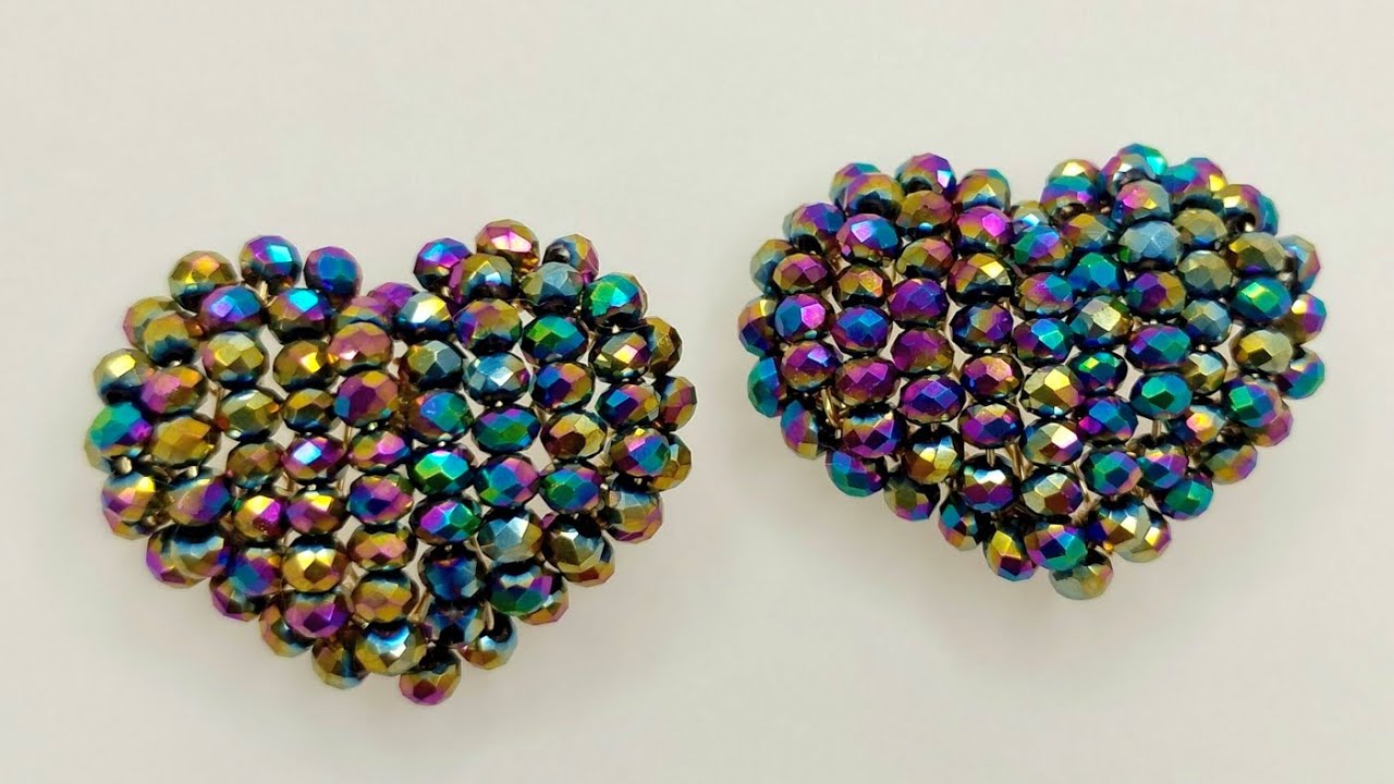 #aretes  de #corazon  de #cristal 