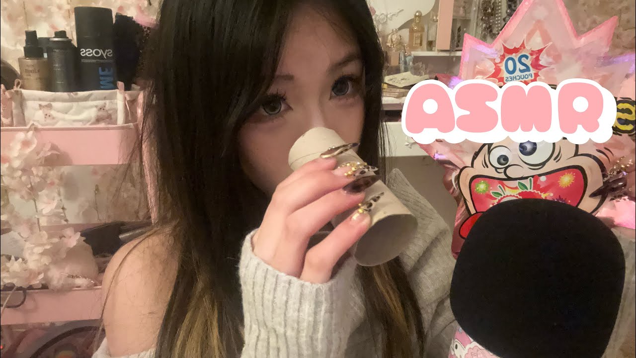 ASMR wet mouth sounds | close up clicky whispering | negative energy | 🥥☔️