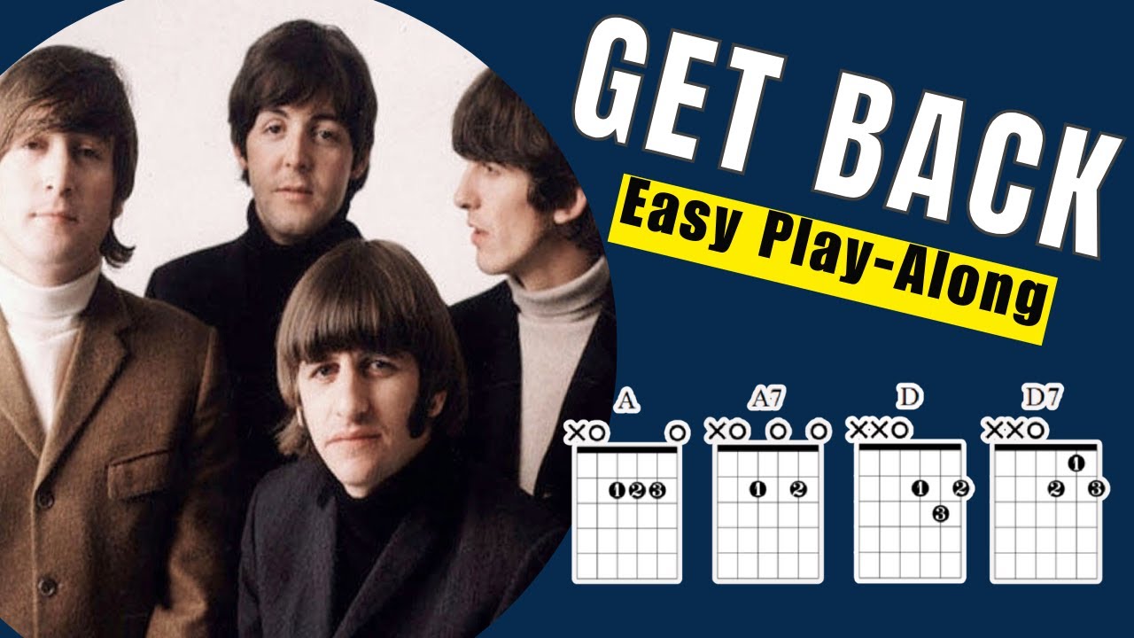 Get Back Play Along With Chords Lyrics & Timing - 4 Chord Song!