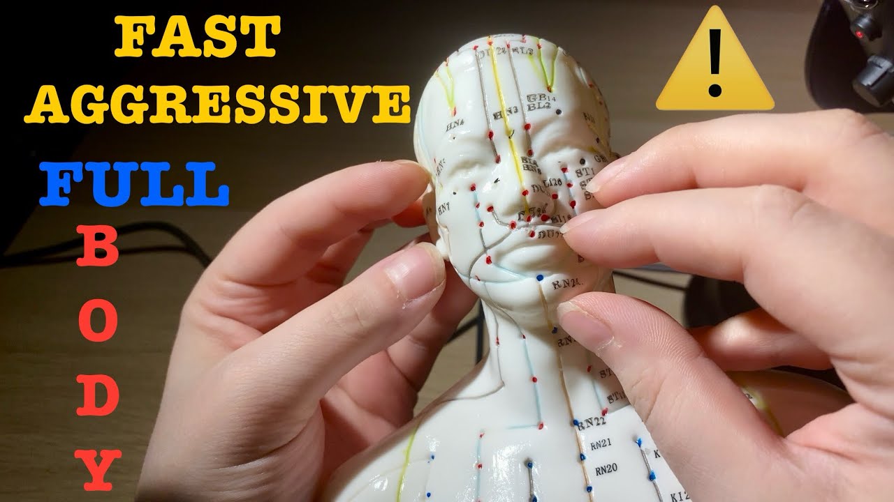 ASMR|⚠️FAST AGGRESSIVE SCRATCHING MASSAGE ON EACH SPECIFIC PART OF ACUPUNCTURE DOLL BODY! 💆🏻