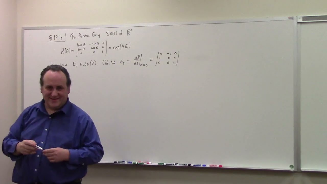 Matrix Groups: Spinors begin at last... almost... Section 19.1 of Frankel, 2-23-26