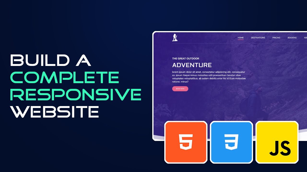 Build a Complete Responsive Website | HTML and CSS Tutorial