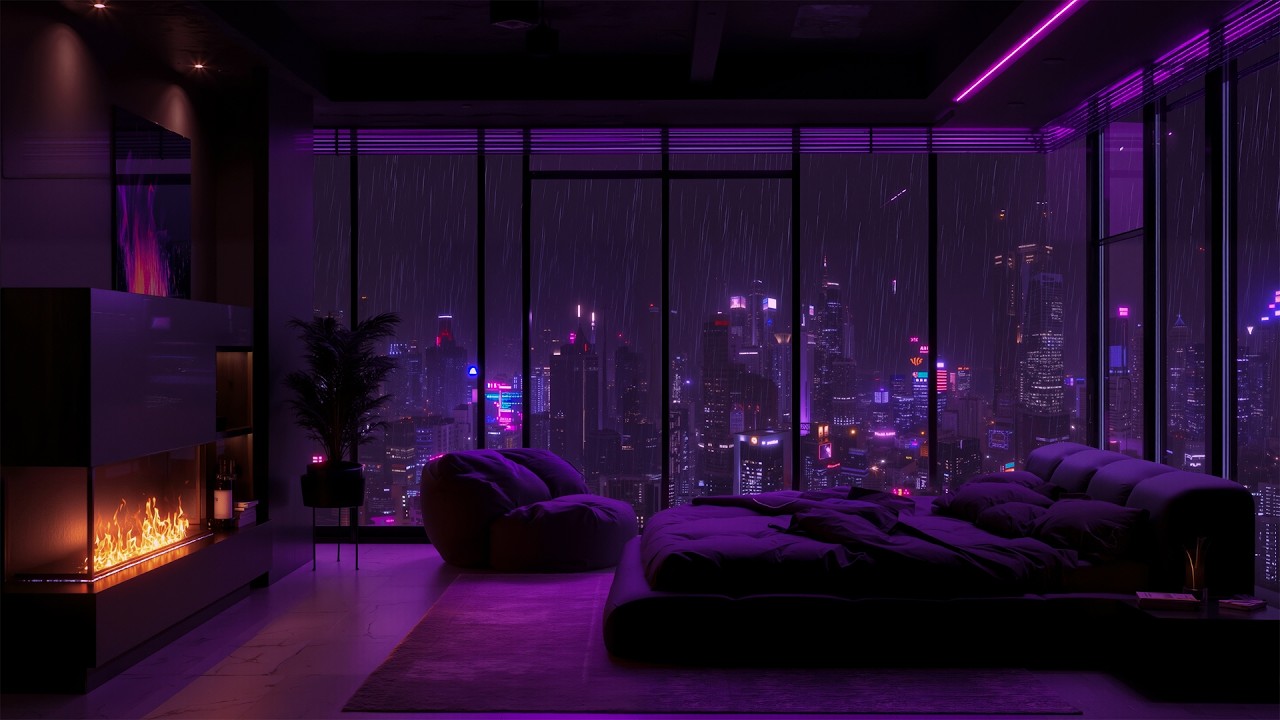 Midnight Rain Over a Quiet City 🌧️🌙 | Soft Lofi Beats for Deep Sleep, Relax & Calm Night Dreams