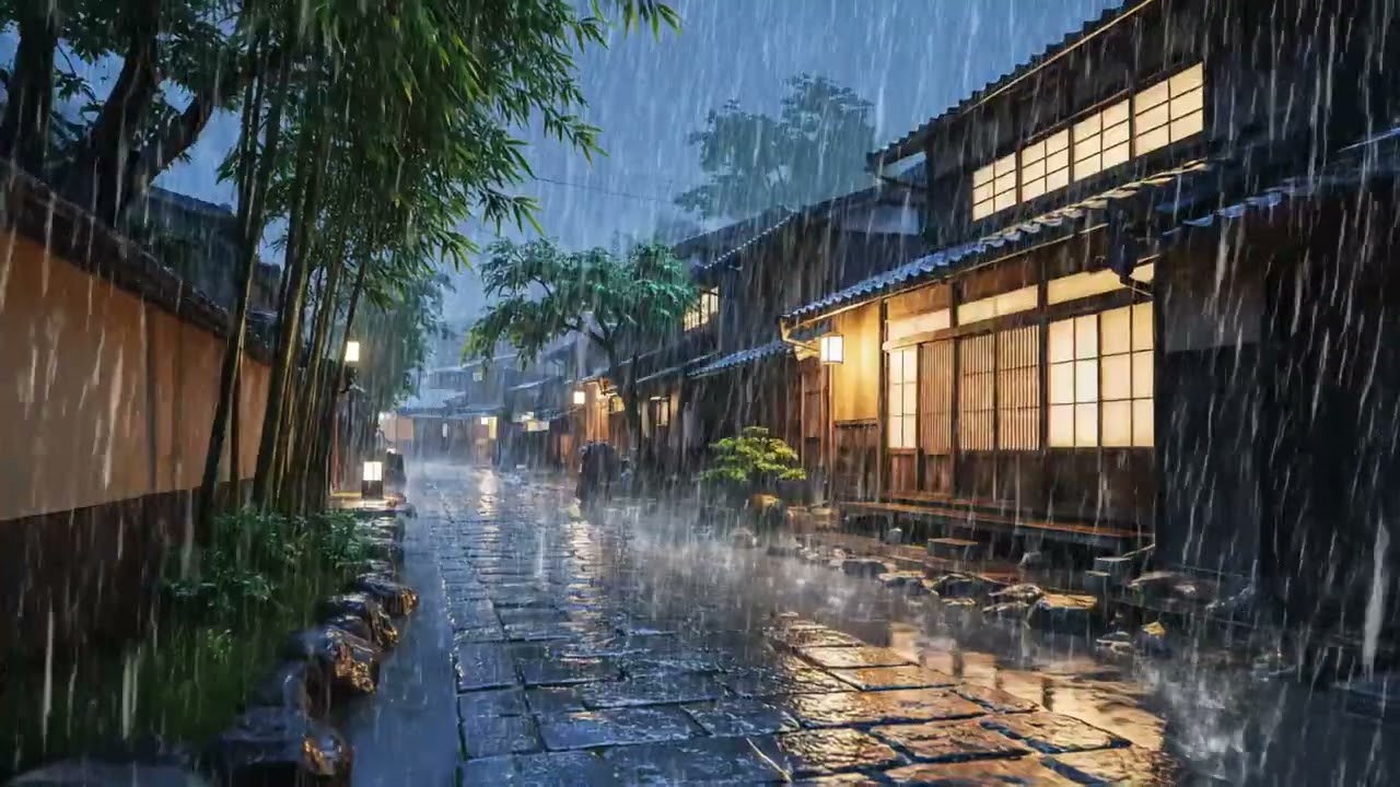 Nature Rain Sounds 🌧️ Night Rain Ambience for Sleep, Meditation & Relaxation