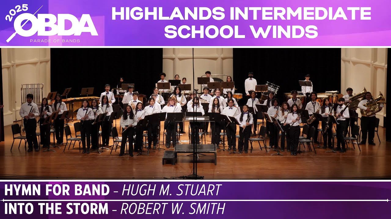 ① Hymn for Band ② Into the Storm | Highlands Intermediate School Winds | 2025 OBDA Parade of Bands