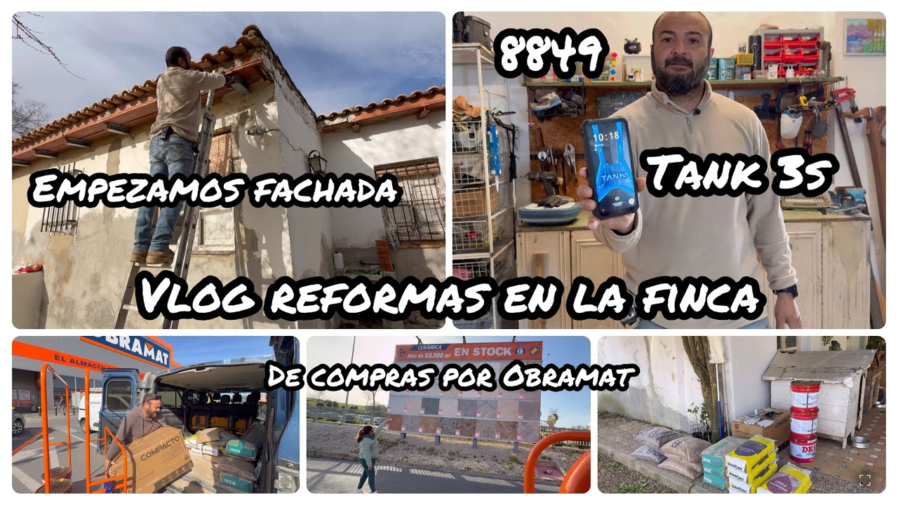 De COMPRAS en OBRAMAT , empezamos FACHADA trasera , 8849 TANK 3S MÓVIL indestructible 