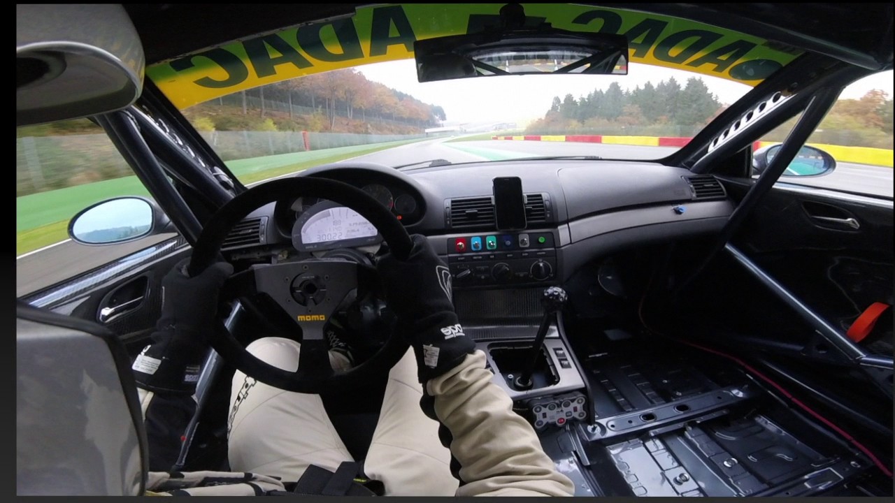 Near crash moments on Spa-Francorchamps and Nürburgring Nordschleife with BMW e46 M3