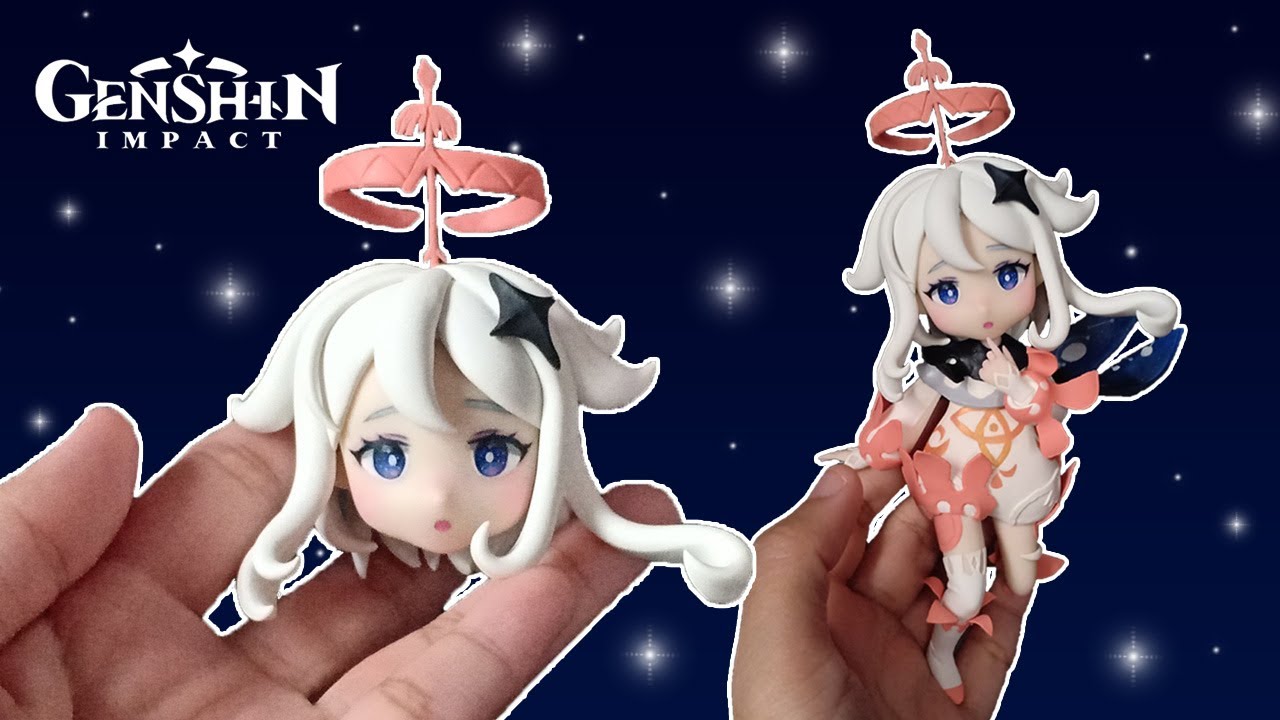 I made cute Paimon figurine using clay [Genshin Impact]
