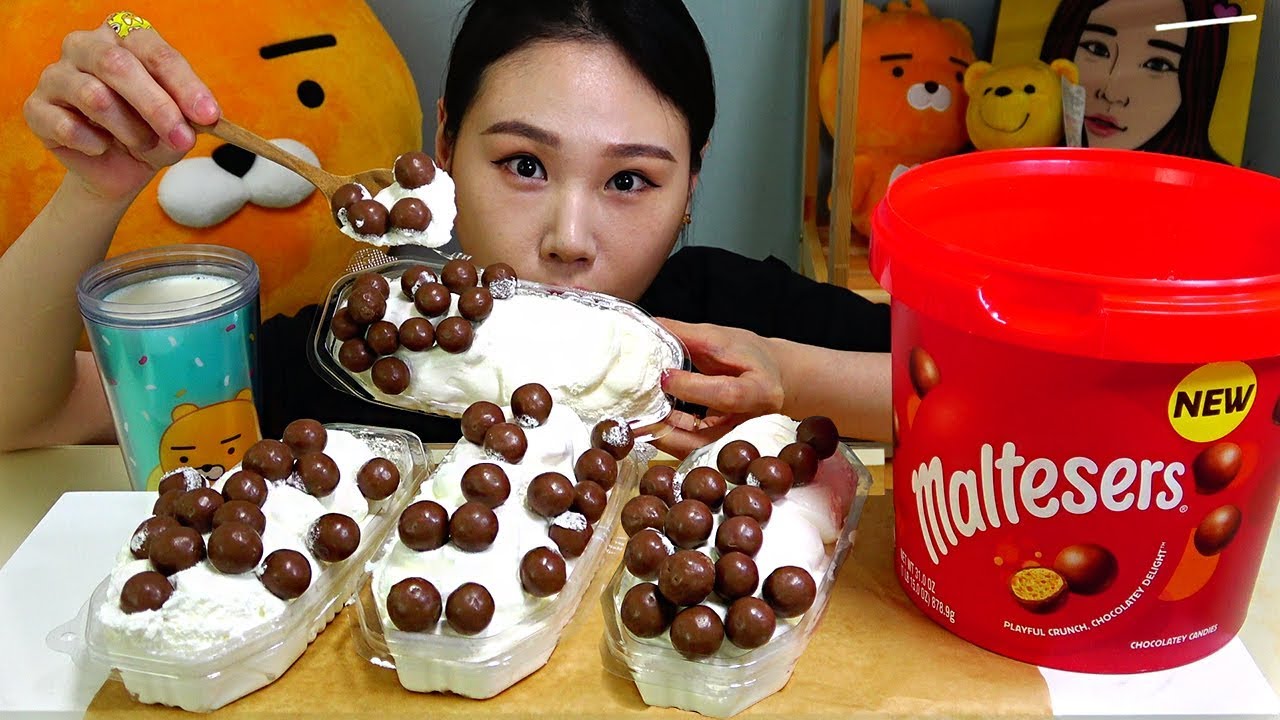 몰티져스 생크림 퍼먹 먹방 Mukbang