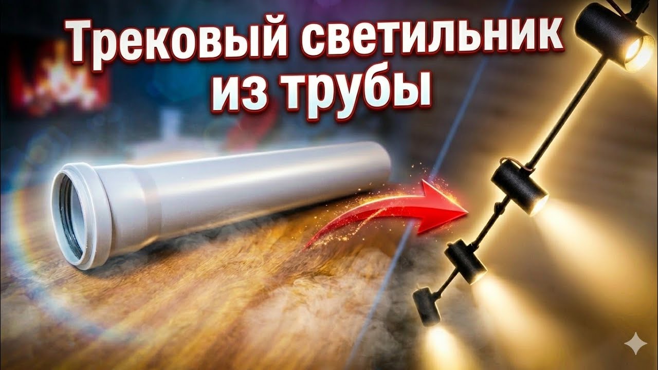 Трековый светильник из обычной трубы своими руками!