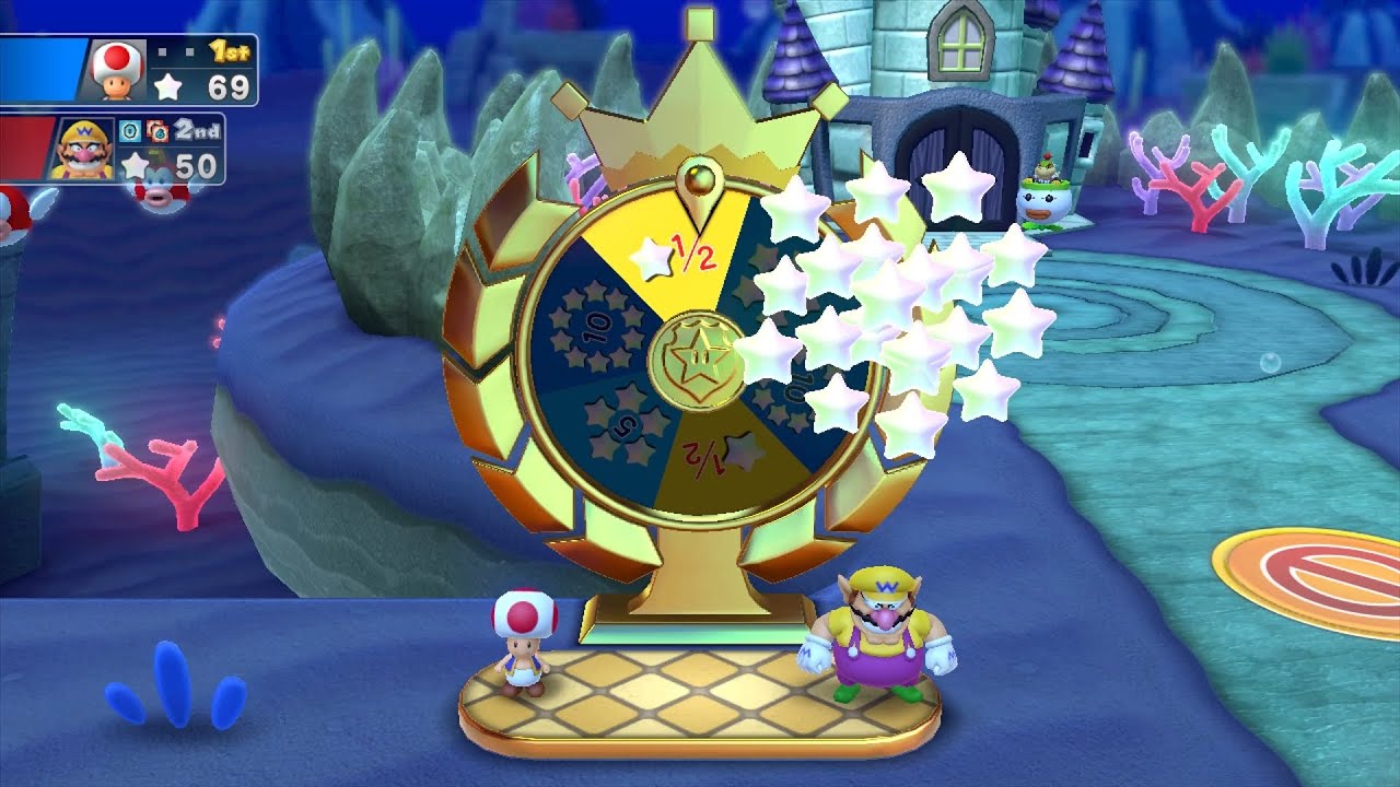 Mario Party 10 Mario Party #568 Toad vs Wario vs Toadette vs Mario Whimsical Waters Master Difficult