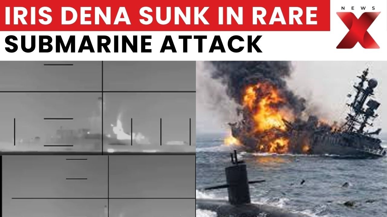 Iranian Warship IRIS Dena Sinks After Suspected US Submarine Torpedo Strike! | NewsX