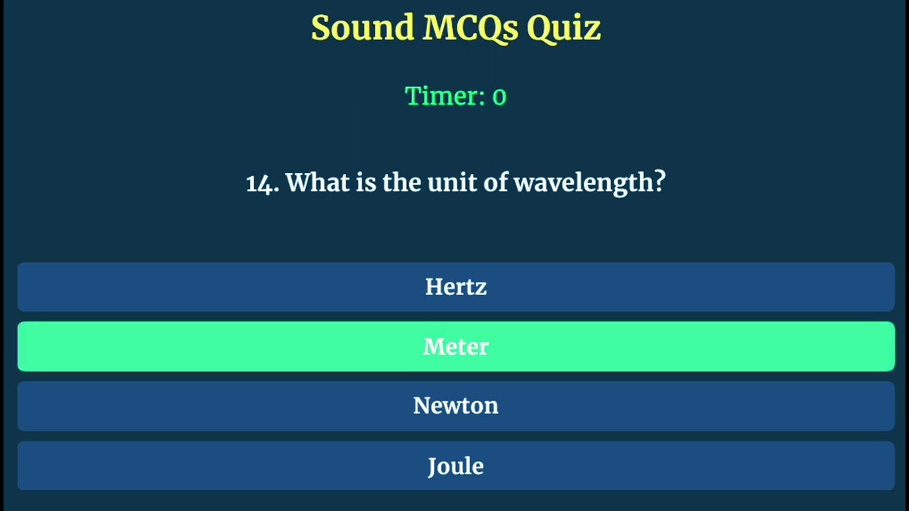 Class 9 Science | Sound | Chapter 11 MCQs | Physics Quiz for All Exams