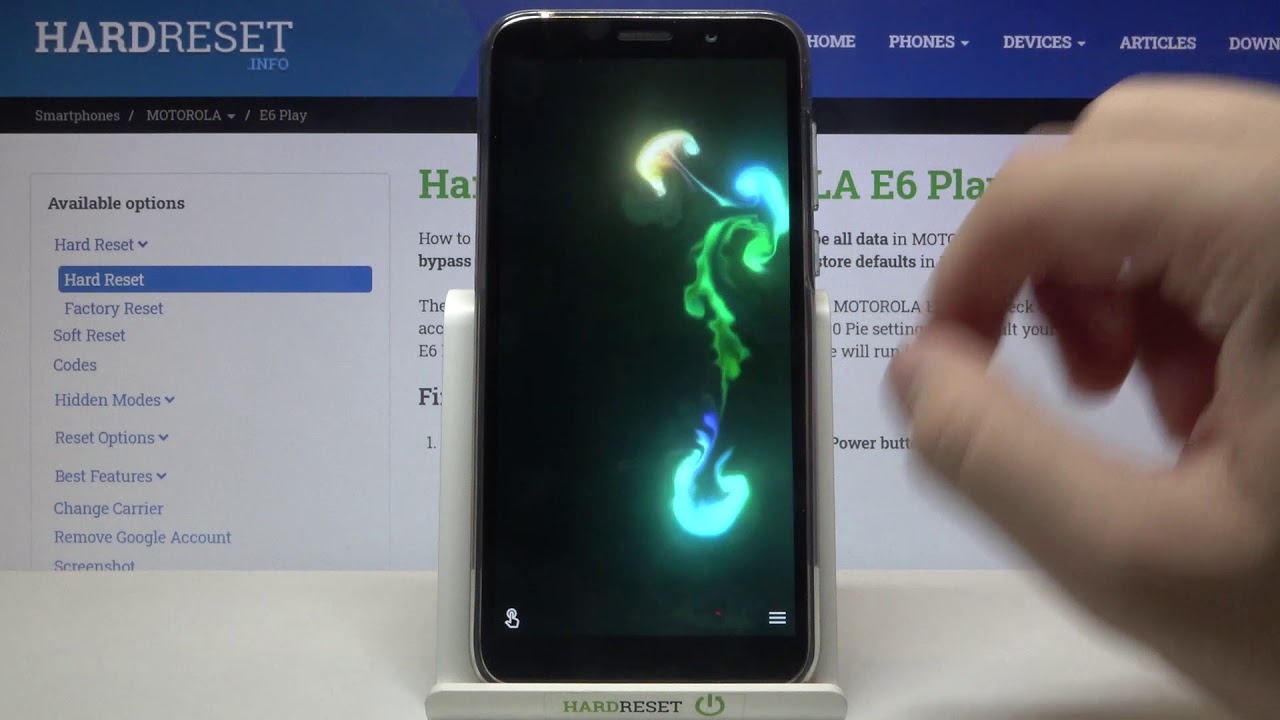 How to Set Up Live Wallpaper in Motorola Moto E6 Play? Magic Fluids Free App