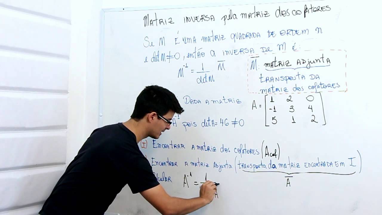Matriz inversa pela matriz dos cofatores
