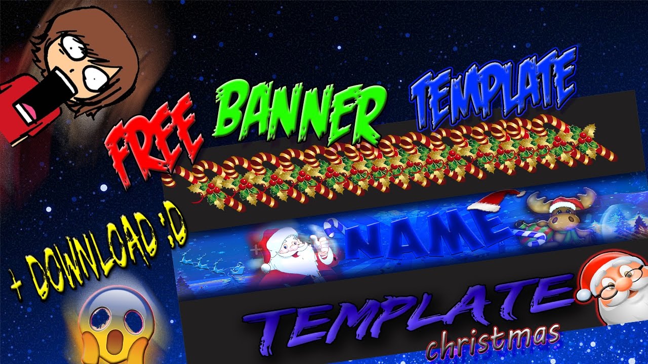 Free christmas Banner Template (Photoshop 