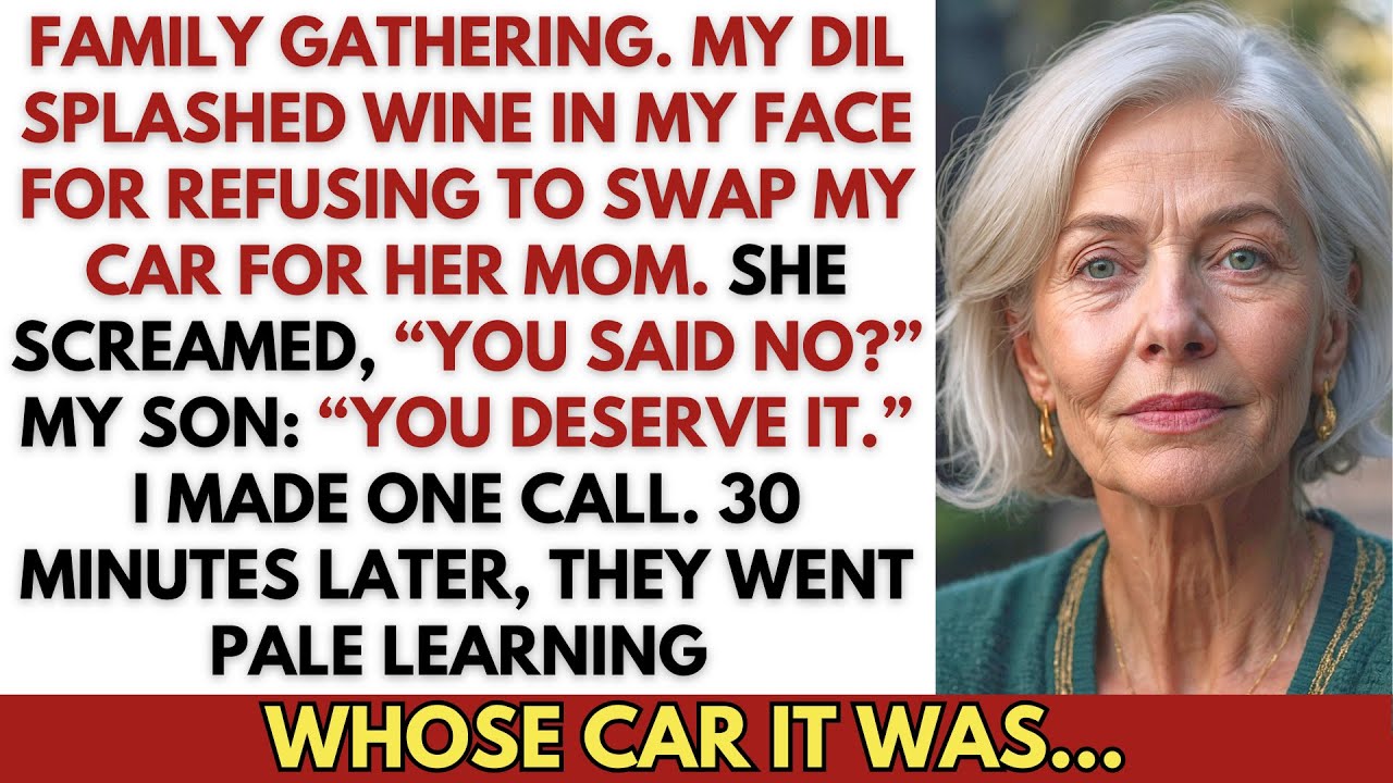 My daughter-in-law threw wine in my face for saying no to her mother My son said I deserved it… So I
