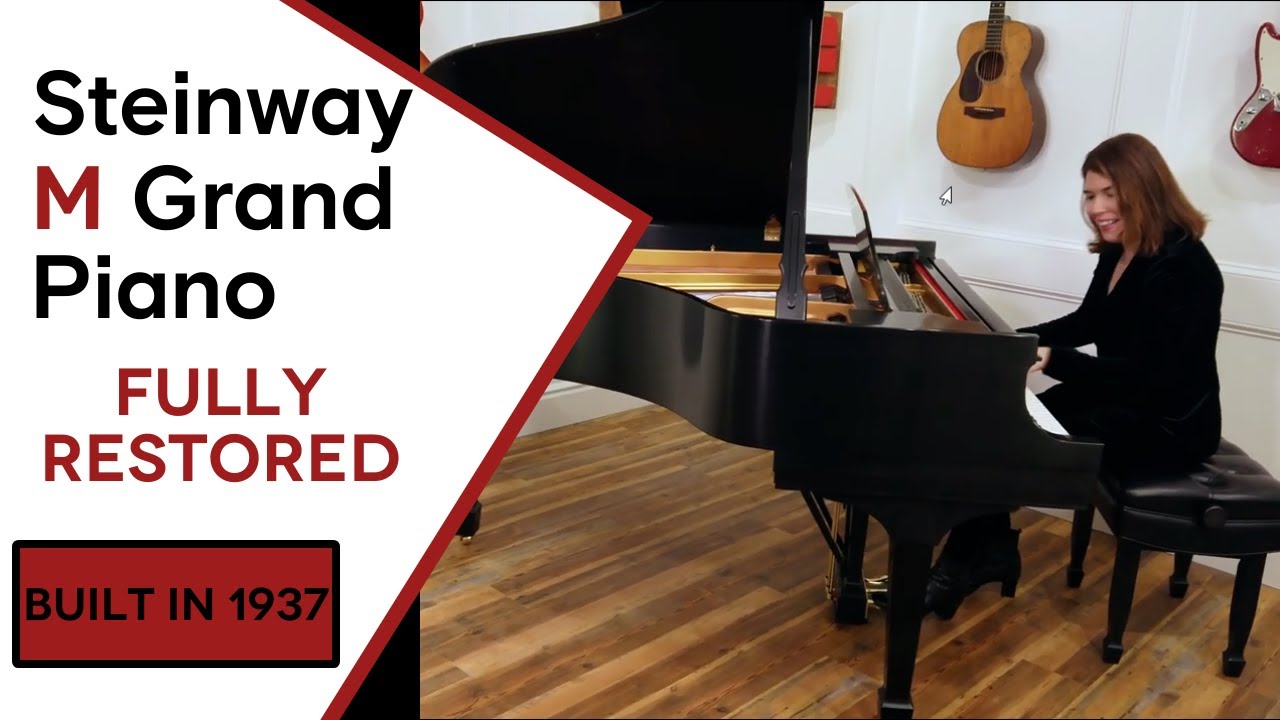 Satin Black Steinway M Grand Piano | Built in 1937