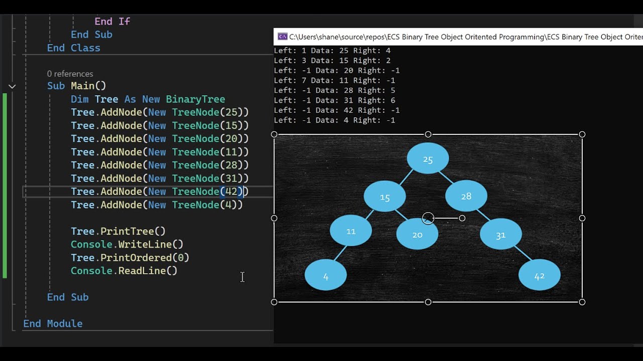 Computer Science 9618 - Code a Binary Tree Using OOP