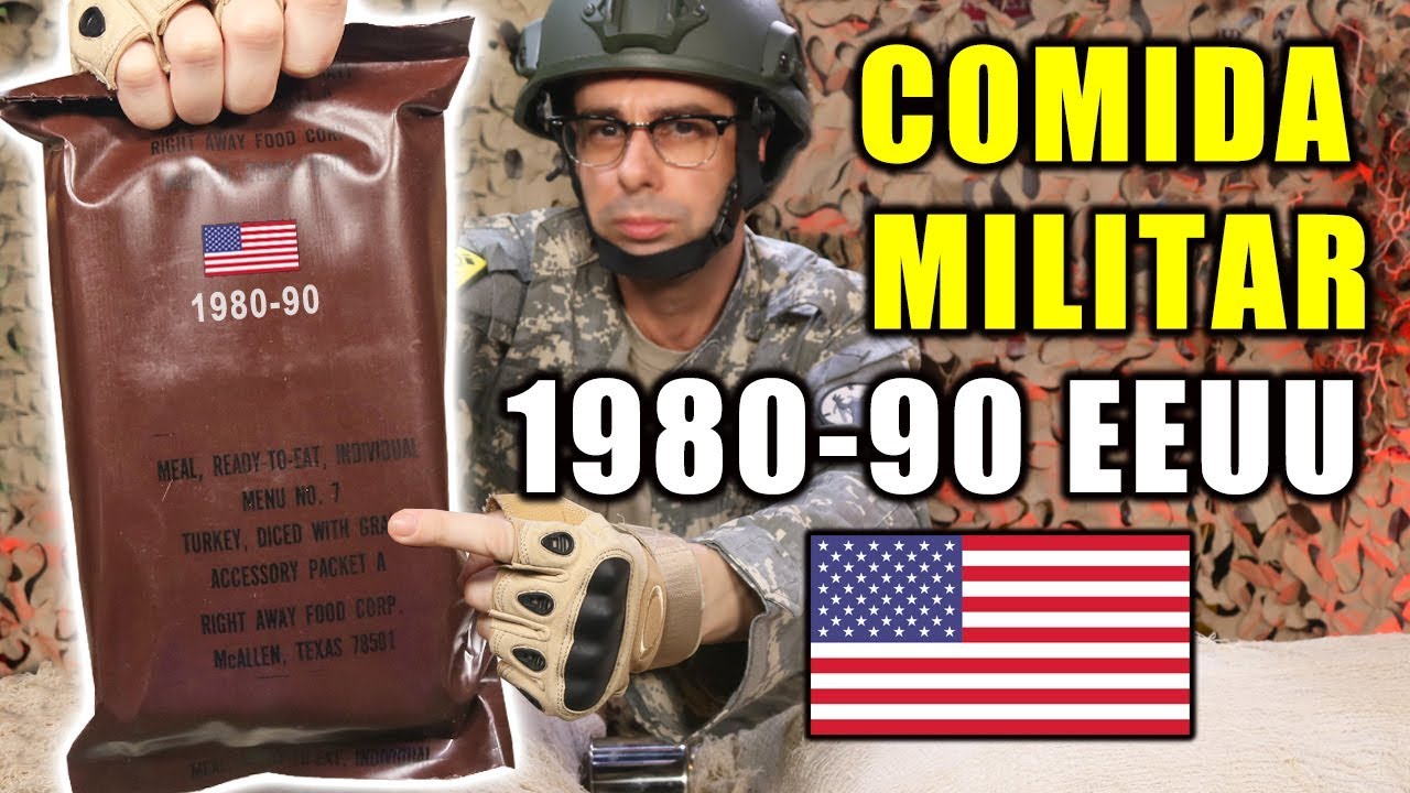 Probando COMIDA MILITAR de 1980-90 de ESTADOS UNIDOS | MRE EEUU 1980-1990 Menú 7