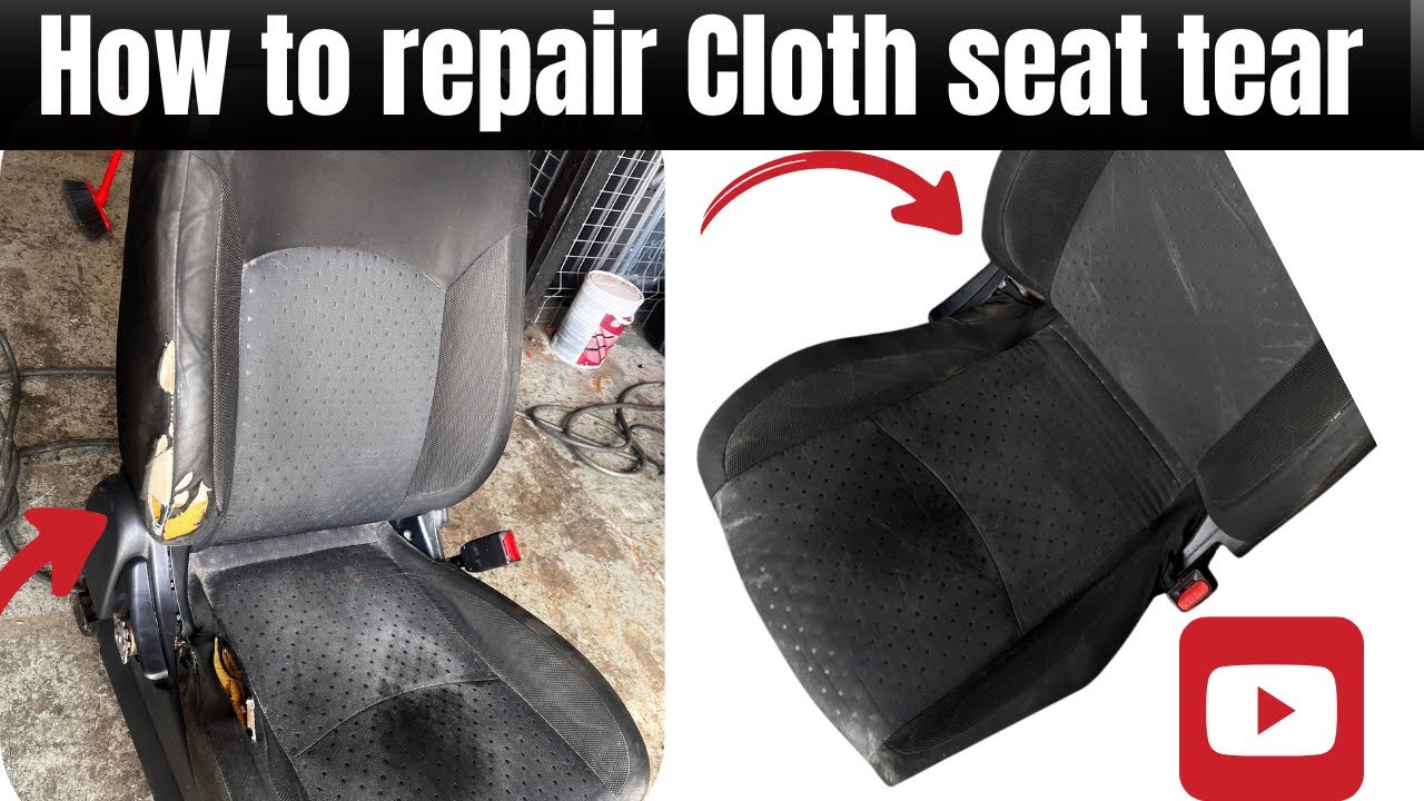 How to repair Cloth Seat tear- Car seat upholstery 