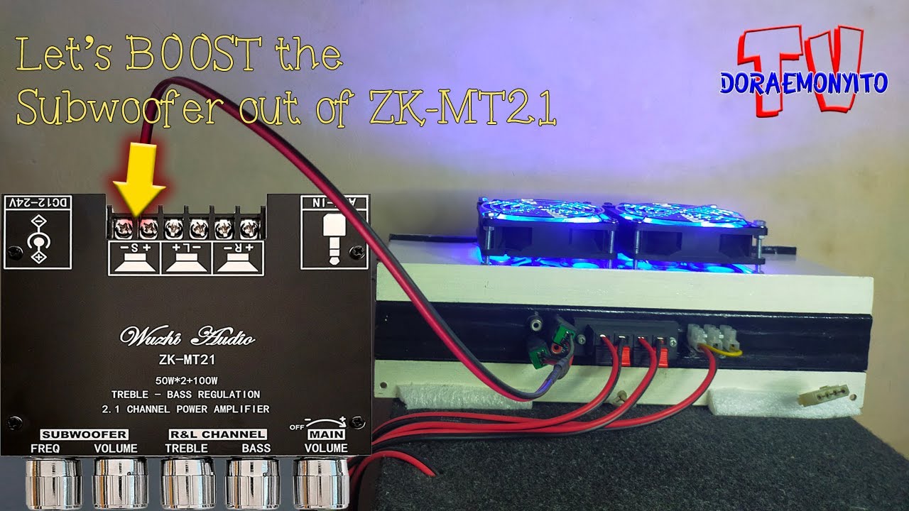 ZK-MT21 Class D Amplifier Subwoofer Out boosting and testing.