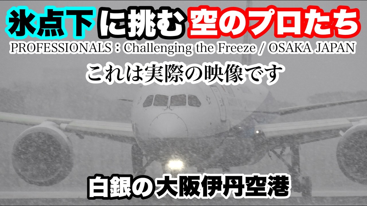 【実録ドキュメント】氷点下に挑む空のプロたち：白銀の大阪伊丹空港：大雪