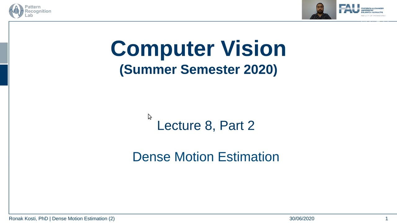 Dense Motion Estimation (Lecture 8, Part 2)