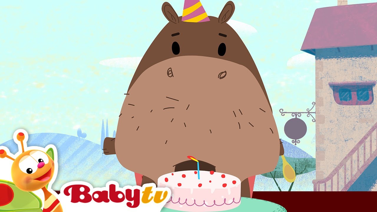 Pastel de cumpleaños | Videos de dibujos animados para niños |  @BabyTVSP