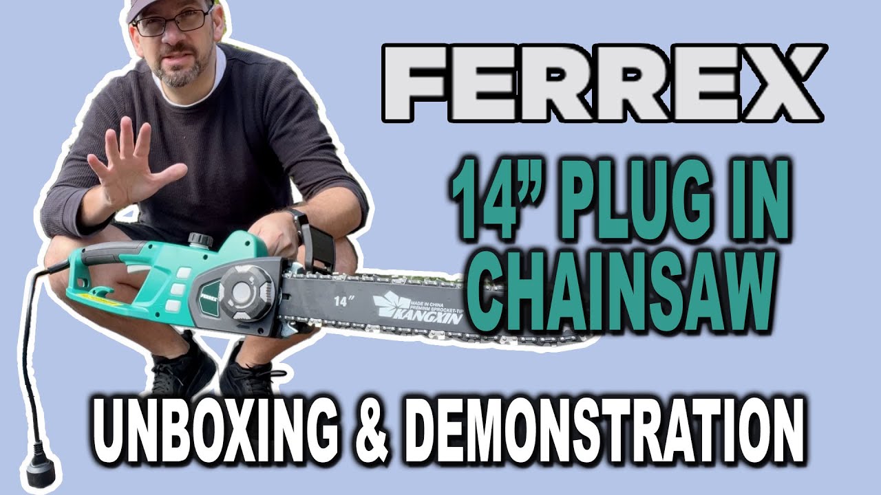 Ferrex 14 inch, 11 Amp - Plug in Chainsaw - Demonstration and Review | Clueless Dad #ferrex #aldi