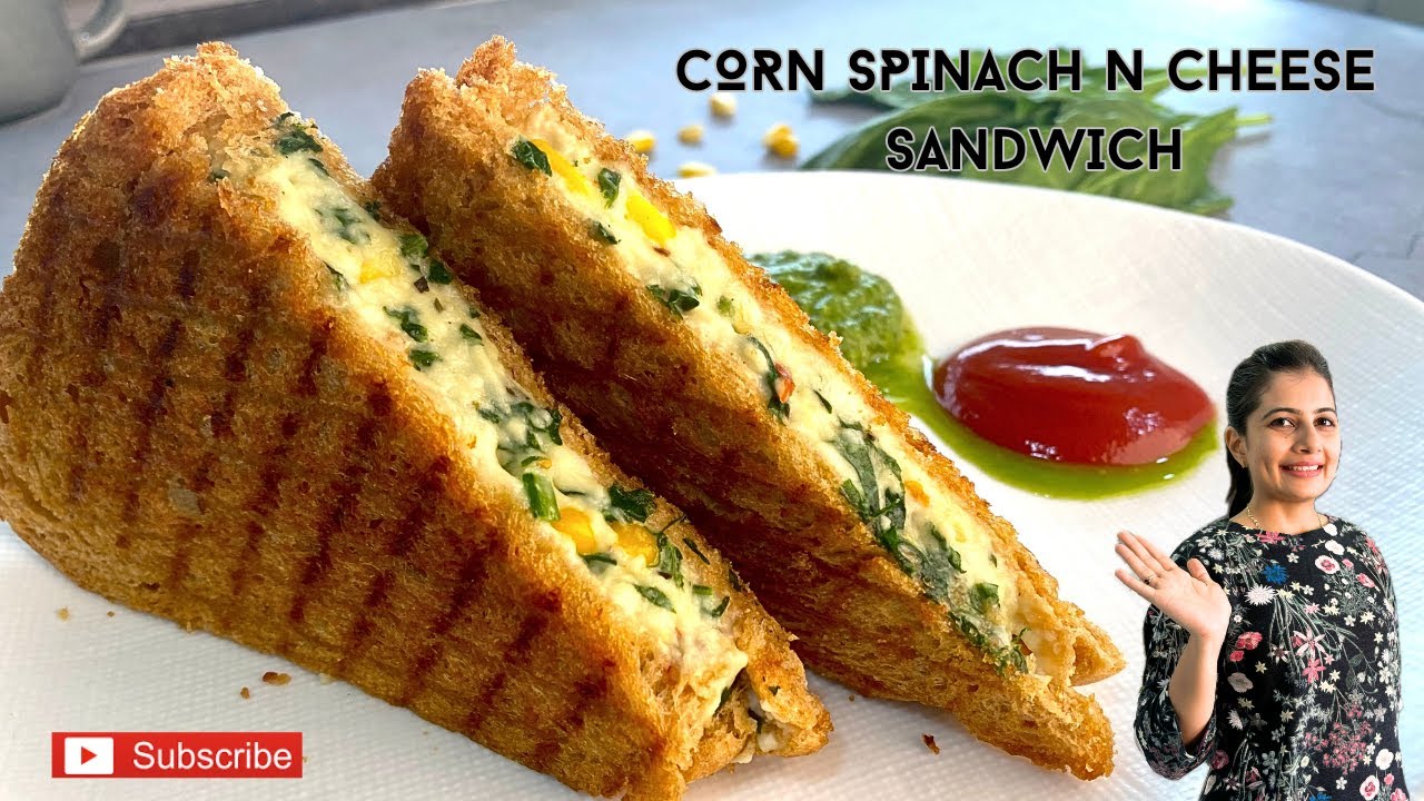 SPINACH CORN N CHEESE SANDWICH