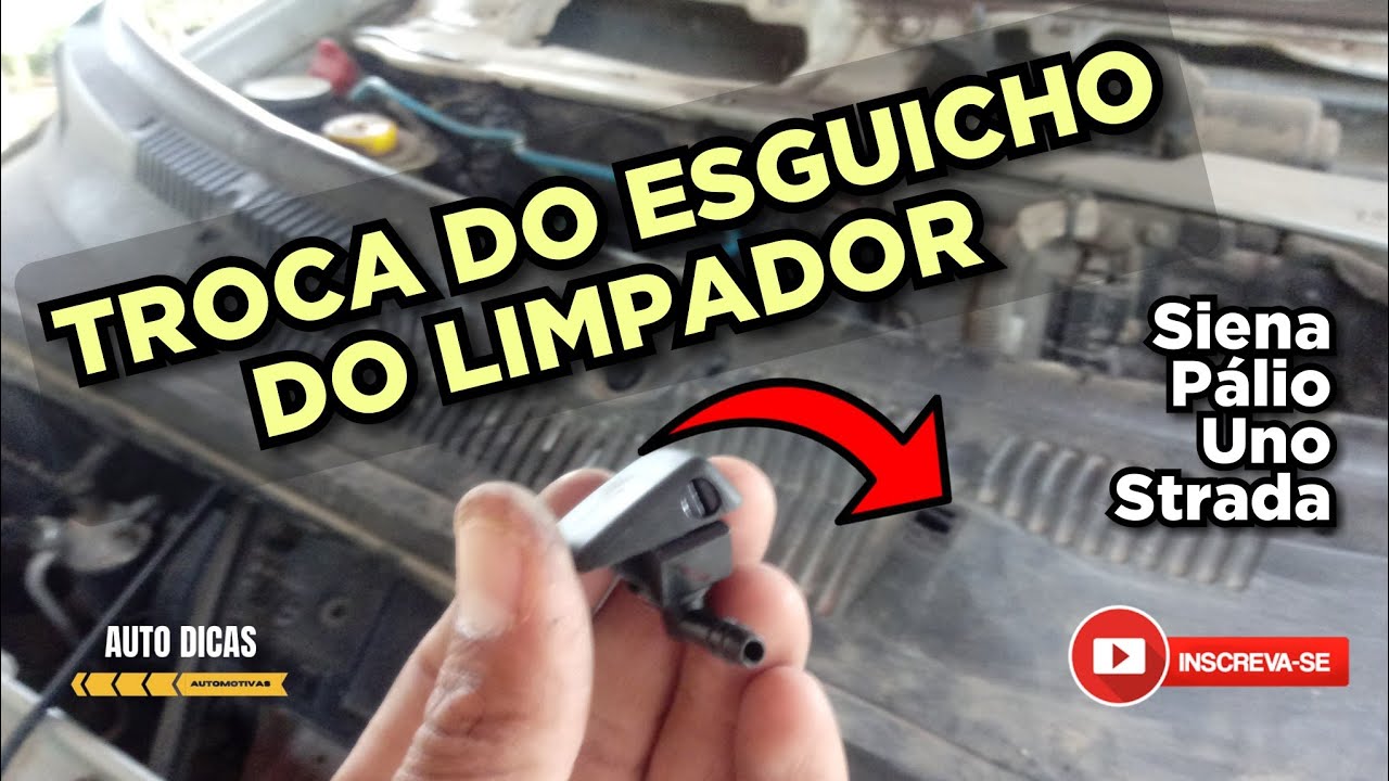 Como substituir os esguichos do limpador de parabrisas do Siena, Palio, Uno, Strada - Passo a passo