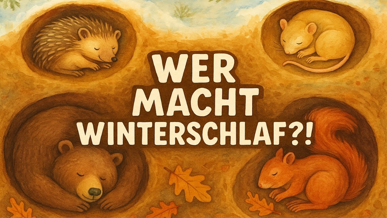 Wer macht Winterschlaf?! – fröhliches Winterlied über Tiere im Winterschlaf ❄️🦔