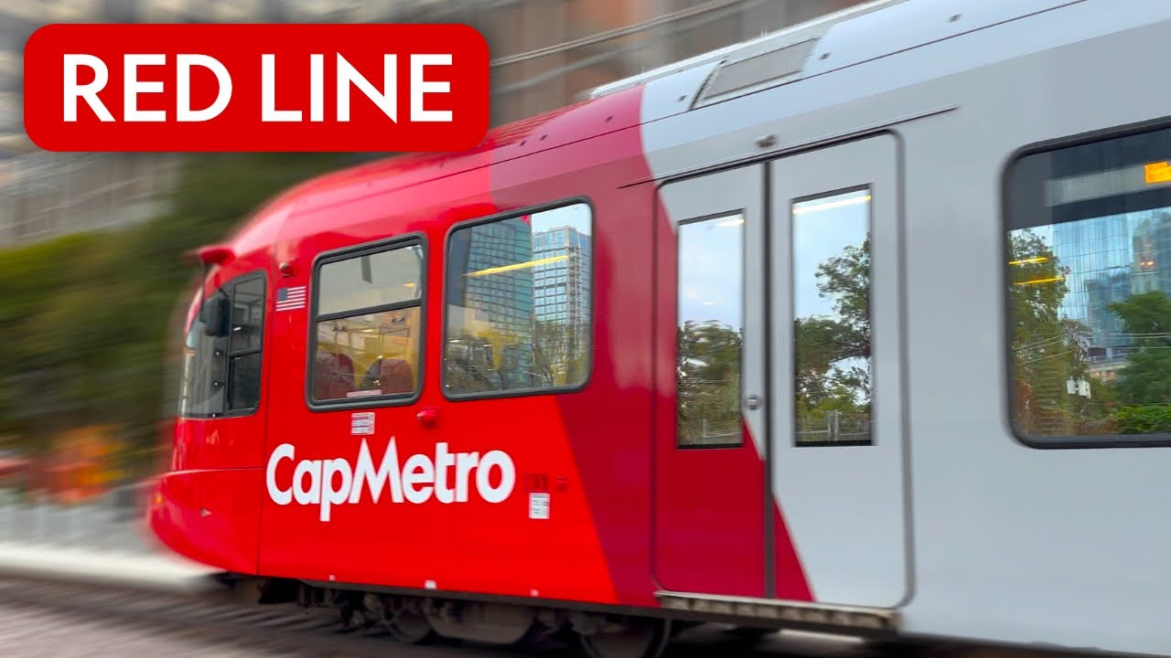Austin CapMetro, MetroRail Red Line, Southbound, Leander to Downtown Austin, Full Ride, Stadler GTW